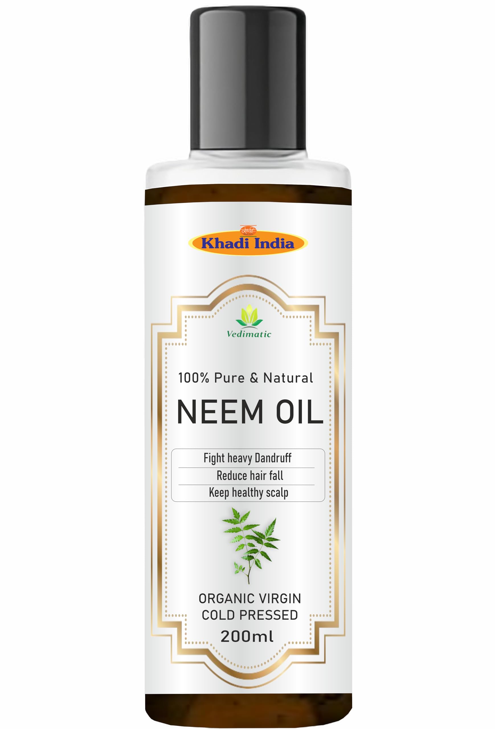 Khadi Herbal Pure Neem Oil 200ml-image-31