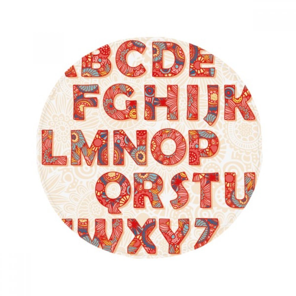 Tapis de sol enfant rond 80 cm motif fleur lettre A-Z pour un cadeau de naissance personnalisé