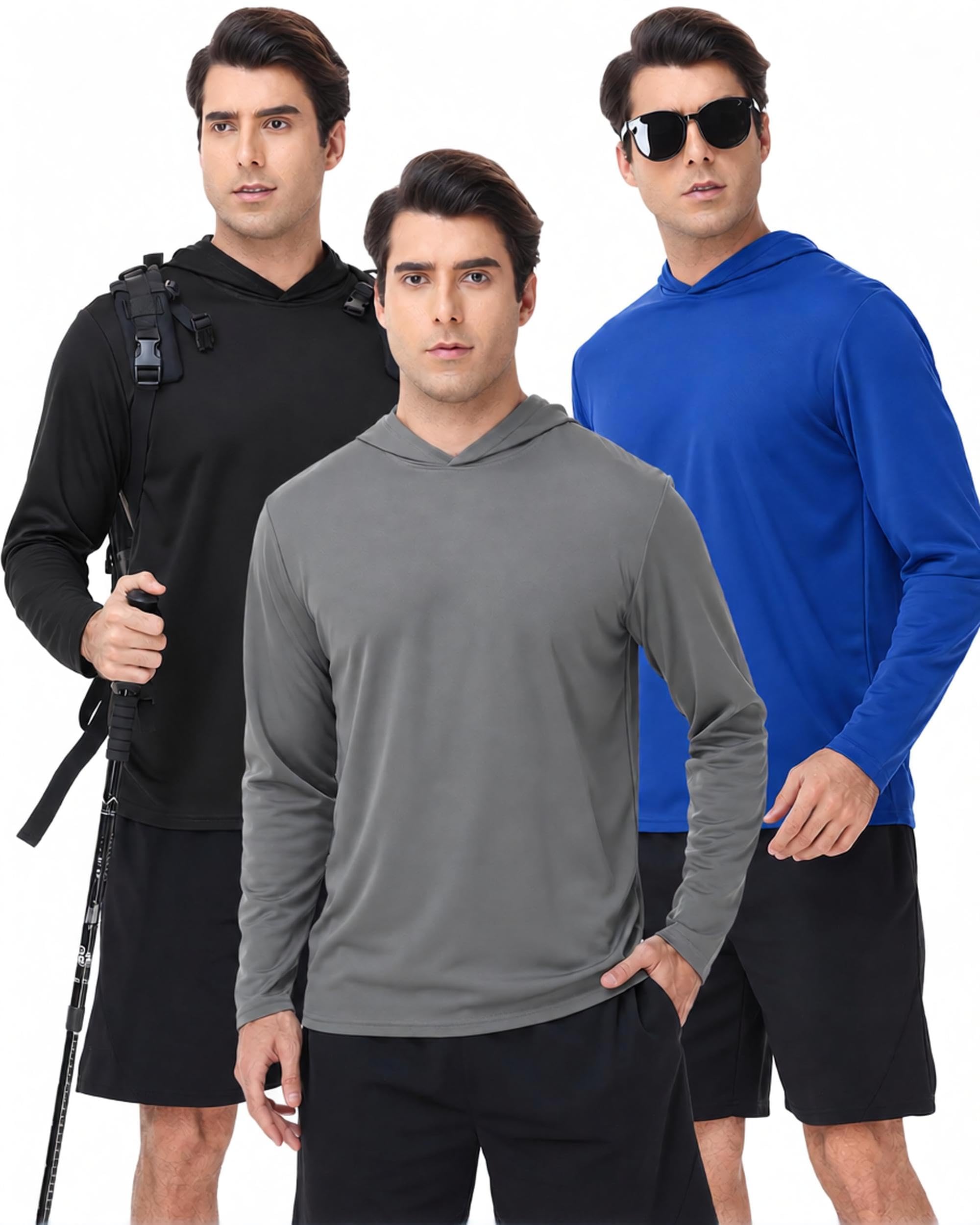 Men's Lightweight Pullover Sweatshirt Hoodie UPF 50+ Fishing Shirts