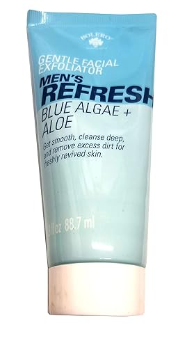 Bolero Gentle Facial Exfoliator Men's Refresh - Algas azules y aloe 3 fl oz (3.0 fl oz)