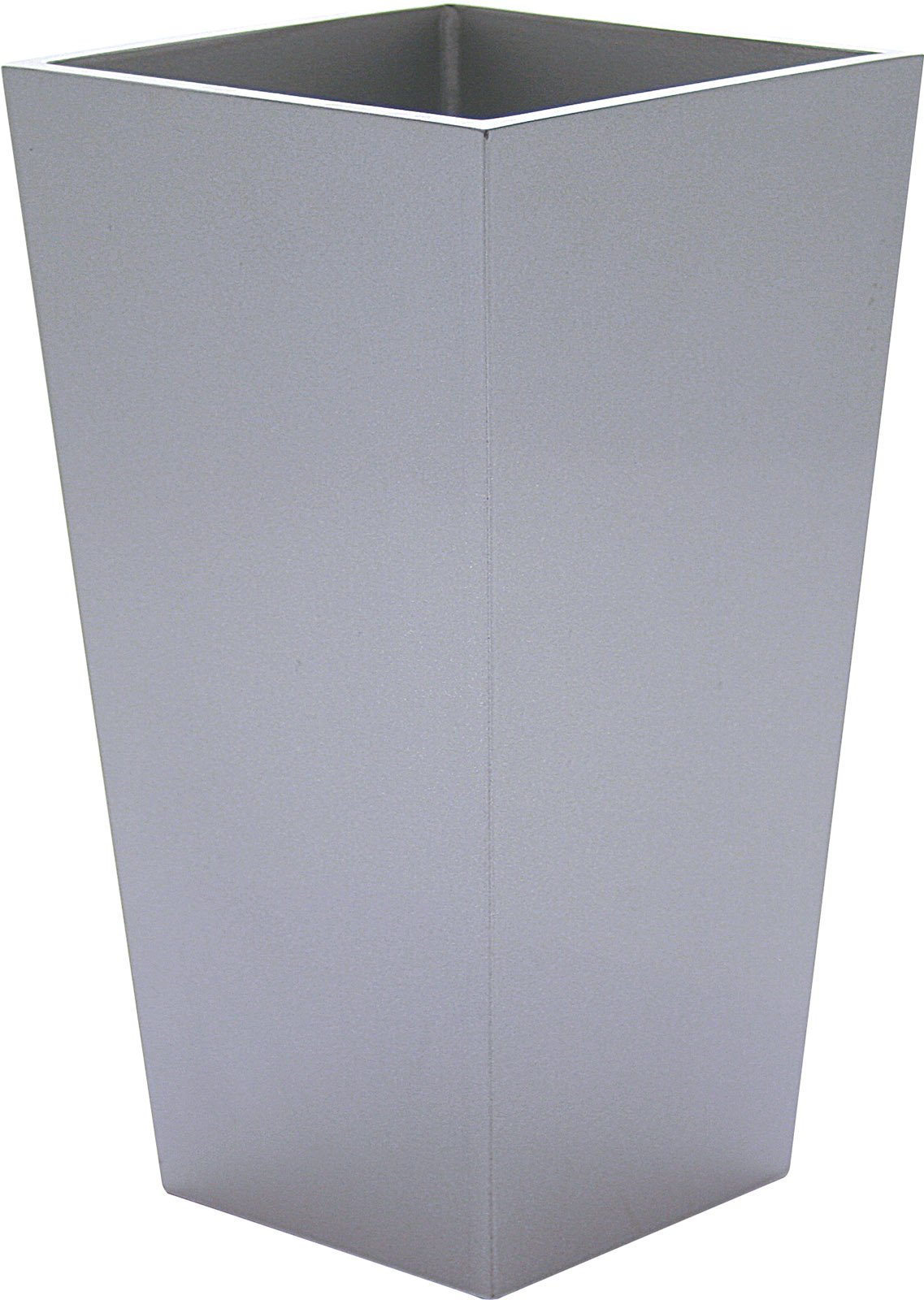 Hochbeet Polystone/lackiert – Farbe Grau 47 cm Höhe (25 x 25 cm) (vollständig geöffnet)