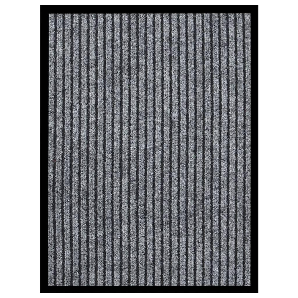 Zerbino Striato Grigio 40x60 cm,Zerbino Ingresso,Zerbino Impermeabile,Lavabile,Resistente allo Sporco,Tappetino Antiscivolo -331604