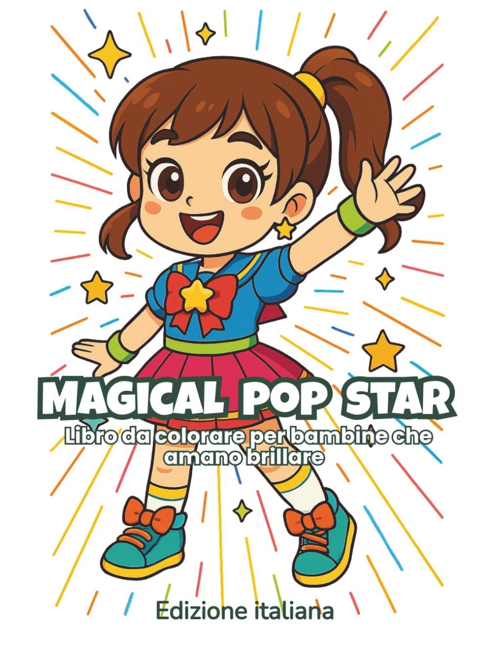 Magical Pop Star: Libro da Colorare per Bambini – 48 Disegni Facili e Creativi per Stimolare Fantasia, Autostima e Creatività (Edizione Italiana) (ArtFun Color – Girls Coloring Collection)