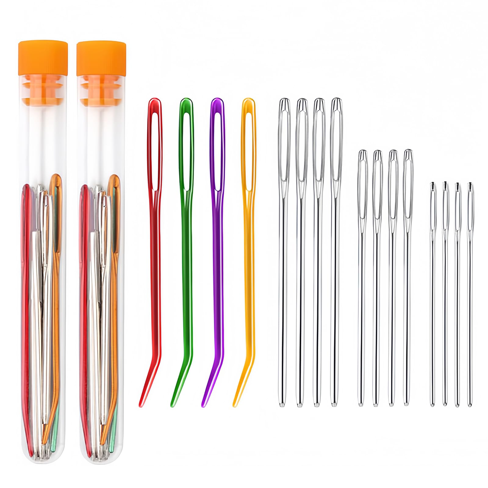 Bnphsin 32Pcs 32 Pcs Large Eye Blunt Needles, Crochet Needles, Darning Needles For Wool, Yarn Needle Tapestry Needle, Wool Needles For Sewing Up Knitting For Crochet Projects Beading Sewing Diy Crafts