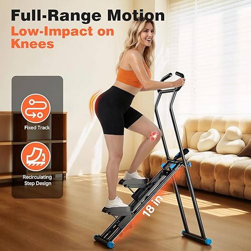 Miniatura 4 de Stair Stepper for Home Gym, 350 lbs Capacity Cardio Machine with Adjustable Height, Non-Slip Pedals, LCD Display, Foldable Design for Full Body