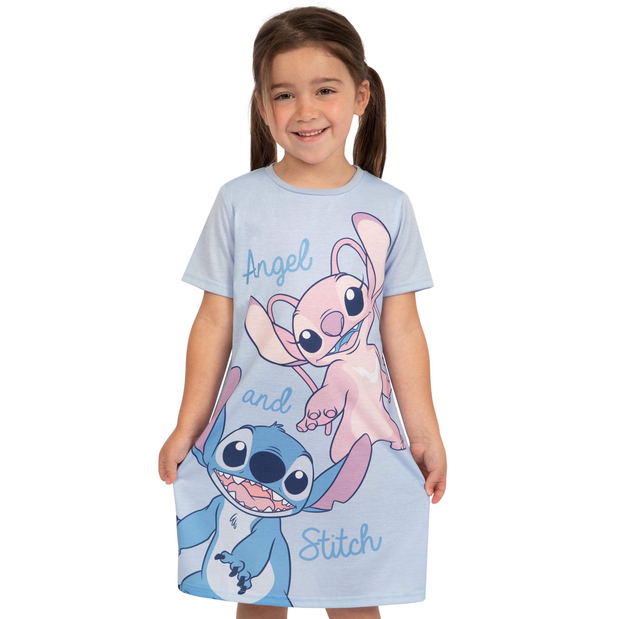 Disney Lilo und Stitch Schlafanzug | Angel Nachthemd Mädchen | Offizielle Stitch Merchandise