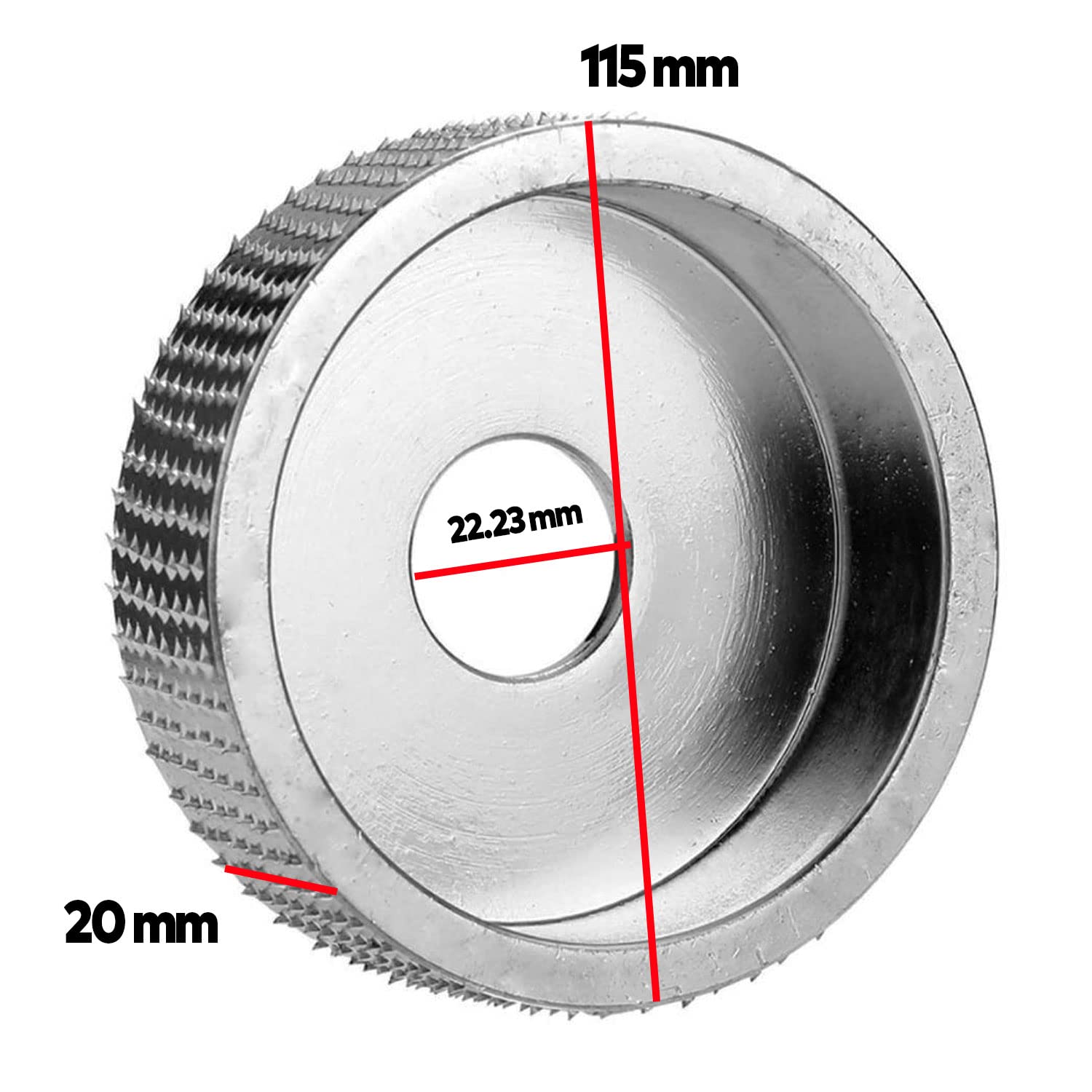 Badem10 Rodex Ahşap Taşlama Törpüleme Oyma Eğe Diski Ahşap Kesici 115 mm