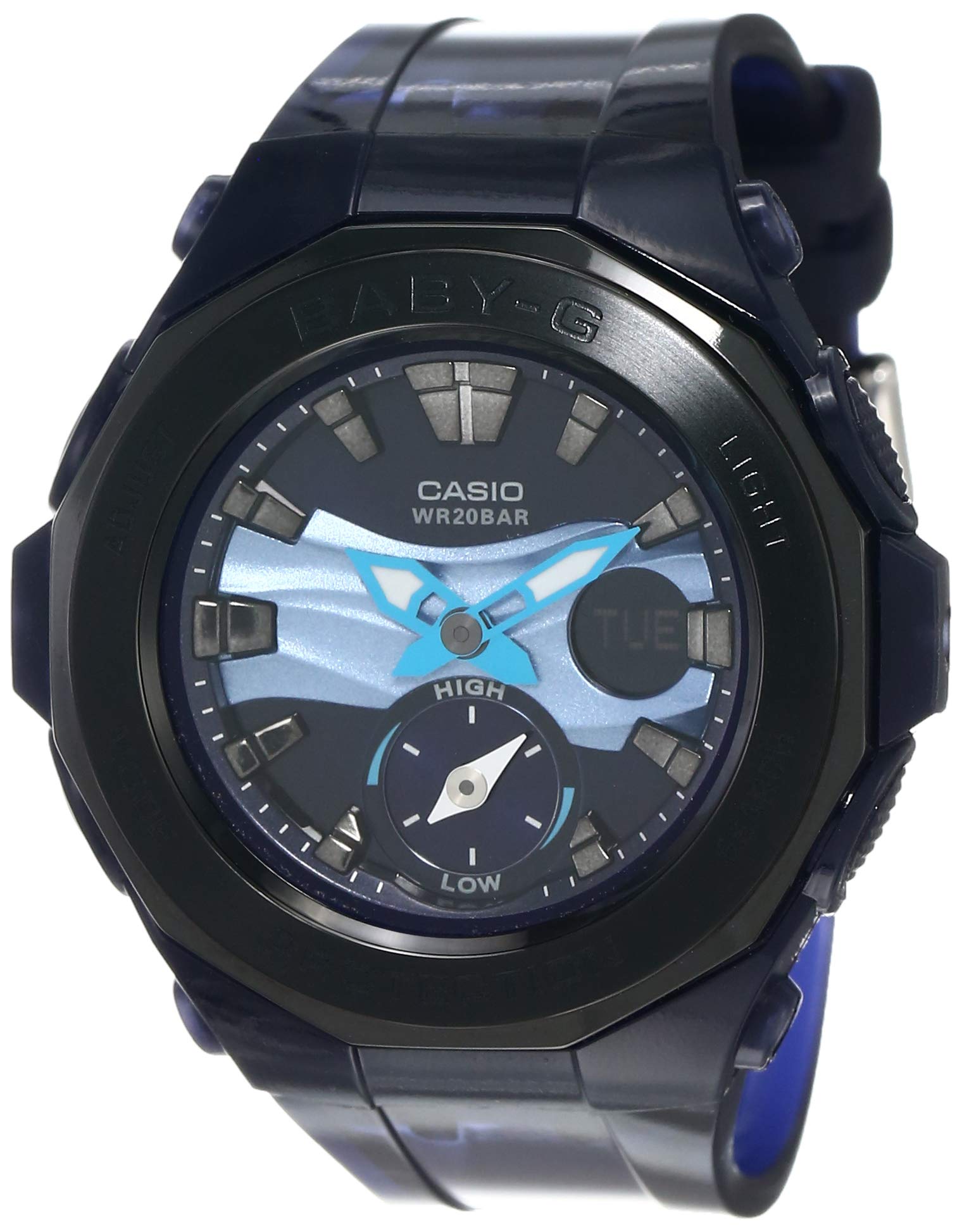 Girls Dames Blue Dial Analog Watch Baby-G Montre BGA-220B-2A, Band: Blue