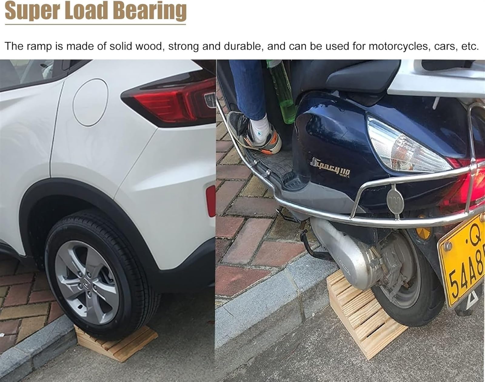 Rampa de umbral, rampa de entrada de madera para puertas de casa, rampa de umbral para personas mayores/niños pequeños, rampa de movilidad antideslizante para silla de ruedas/bicicleta/scooter (70 x
