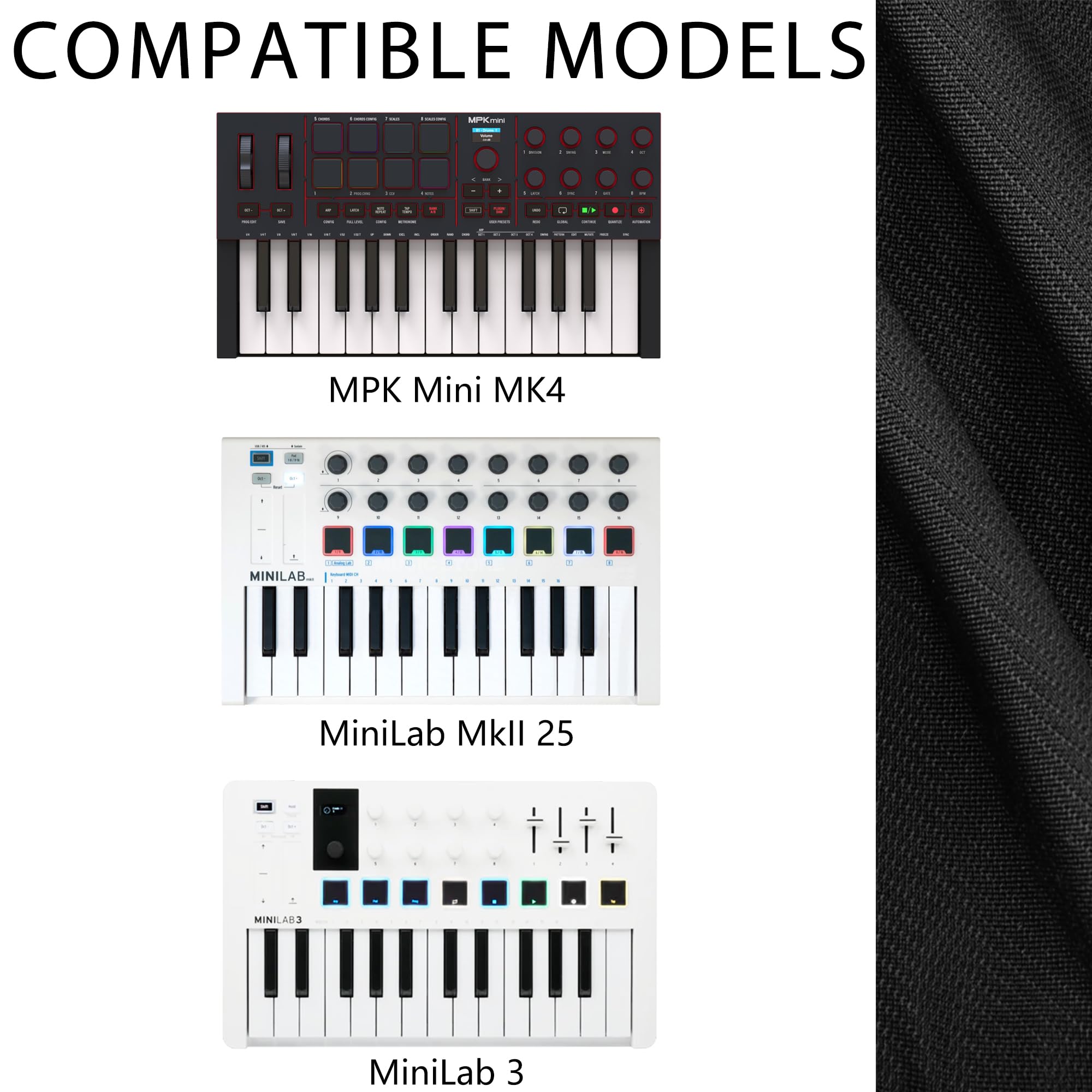 Amazon.co.jp: Musiin プレミアム 25 キーピアノキーボードカバー Akai