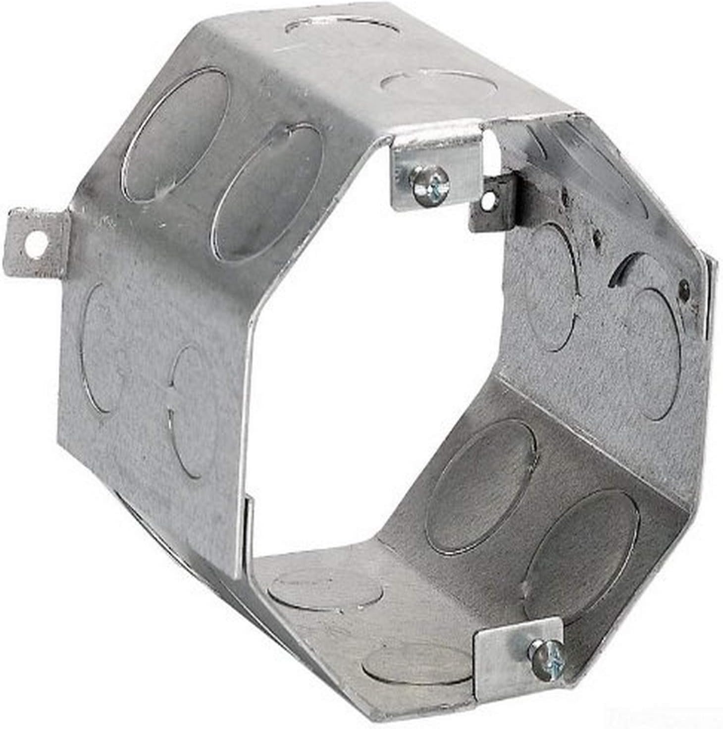 Steel City 54561-1/2&3/4 Concrete Outlet Box, Octagon, Drawn Construction, 4-Inch Diameter by 3-1/2-Inch Depth, Galvanized, 20-Pack