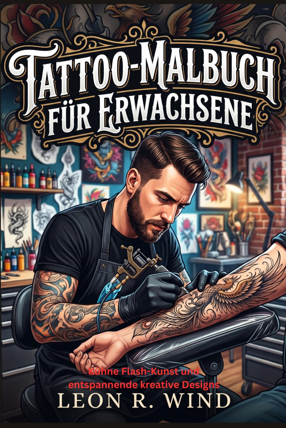 Tattoo-Malbuch für Erwachsene: Kühne Flash-Kunst und entspannende kreative Designs