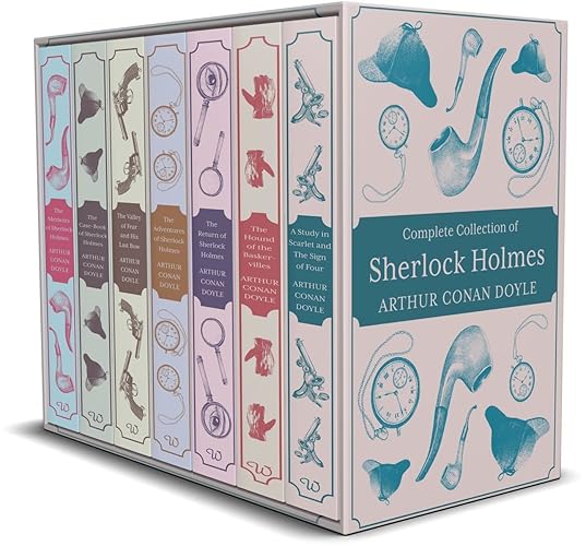 Sherlock Holmes Series Complete Collection 7 Books Set by Arthur Conan Doyle (Return,Memories,Adventures,Valley of Fear & His Last Bow,Case-Book,Hound of Baskerville & Study in Scarlet & Sign of Four)