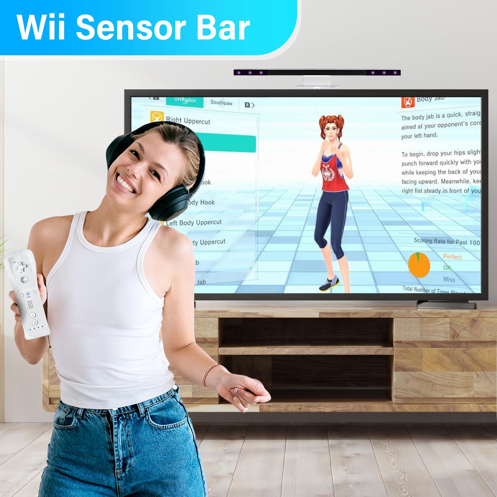 Kit Cavi Wii 4 in 1 - Alimentatore AC + Adattatore Wii a HDMI + Barra Sensori Cablata + Cavo Audio Video Composito per Nintendo Wii