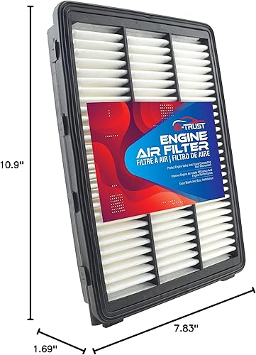 Miniatura 10 de Filtro de aire del motor - Medios sintéticos avanzados | Compatible con Tucson, Sportage | Panel de filtro de aire de alta eficiencia