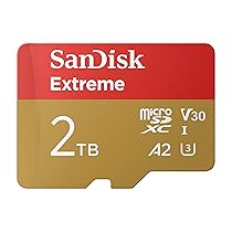 SanDisk Extreme 2TB microSDXC card + SD adapter (For Action Cams, Drones, Smartphones, Speeds up to 240 MB, s, 4K UHD) A2, RescuePRO Deluxe, UHS-I, U3, V30