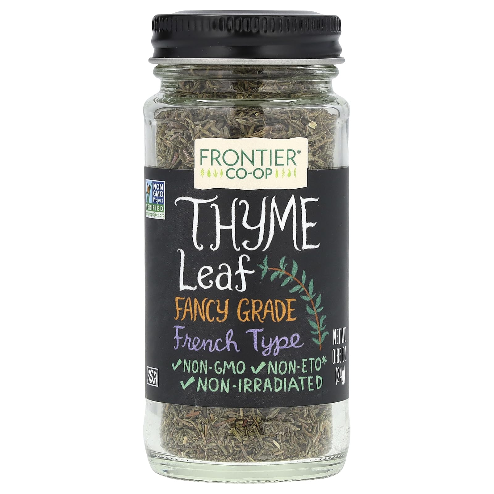 Frontier Co-op Thyme Leaf Cut and Sifted, 0.85-Ounce Bottle