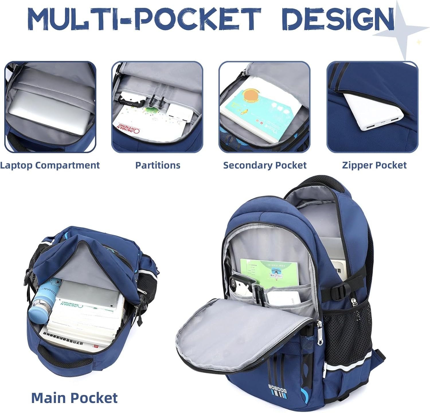 Boys Rolling Backpack Elementary Middle School Students Bookbag with Wheel Teens Trolley Removable Schoolbag