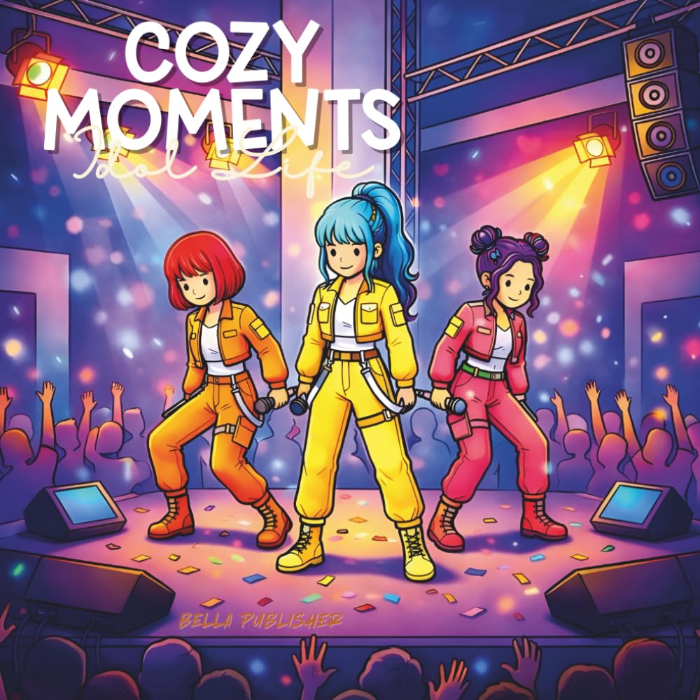 Idol Life Cozy Moments: Dreams Practice And Friendship Relaxing Bold Line Coloring Book (Cozy Moments: Simple Bold Lined)