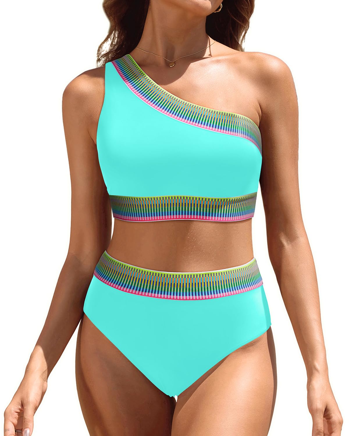 Photo 1 of Tempt Me Women's One Shoulder Bikini Set