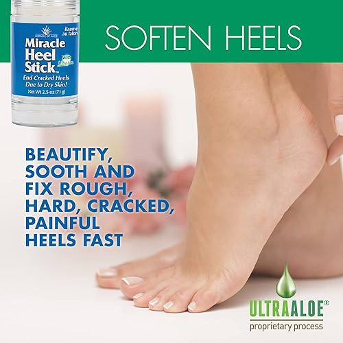 Miniatura 3 de Miracle Heel Stick de 2.5 onzas y Miracle Foot Repair Tubo de 1 onza. Fabricado con gel puro UltraAloe  Mantiene los pies y los tacones con un