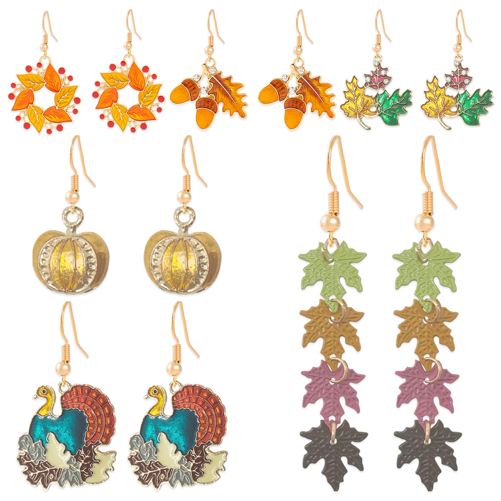 rosulasi 6 Pairs Fall Earrings