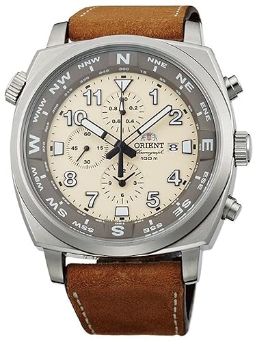 Orient ORIENT Sporty Quartz Chronograph 100M Pilot Watch Classic Beige TT17005Y