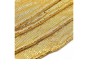 45x150cm Sparkly Metal Mesh Fabric Chainmail Jewelry Dress Craft Bag Making