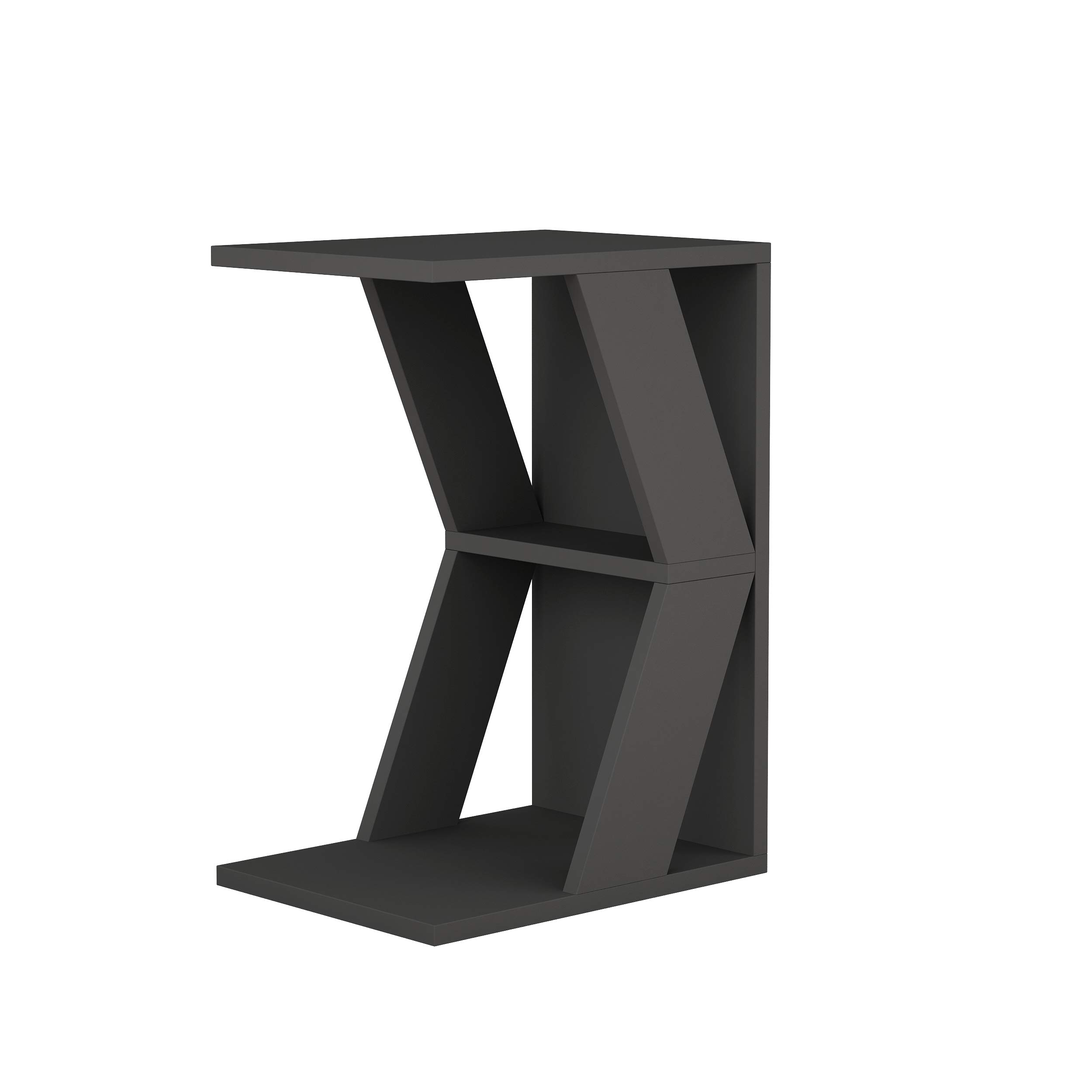 HOCUS PICUS Naze C-Tisch | Moderner Beistelltisch für Laptop Kaffee & Bücher | Multifunktionaler Sofatisch | Robustes & Stilvolles Design | 57 x 40 x 30 cm | Anthrazit Grau