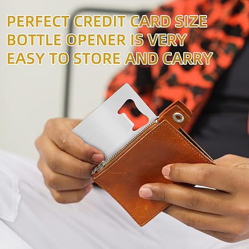 Miniatura 9 de Paquete de 100 abridores de botellas de tarjetas de crédito, abrebotellas de metal para tarjetas de cerveza, tarjetas de póquer, abrebotellas,