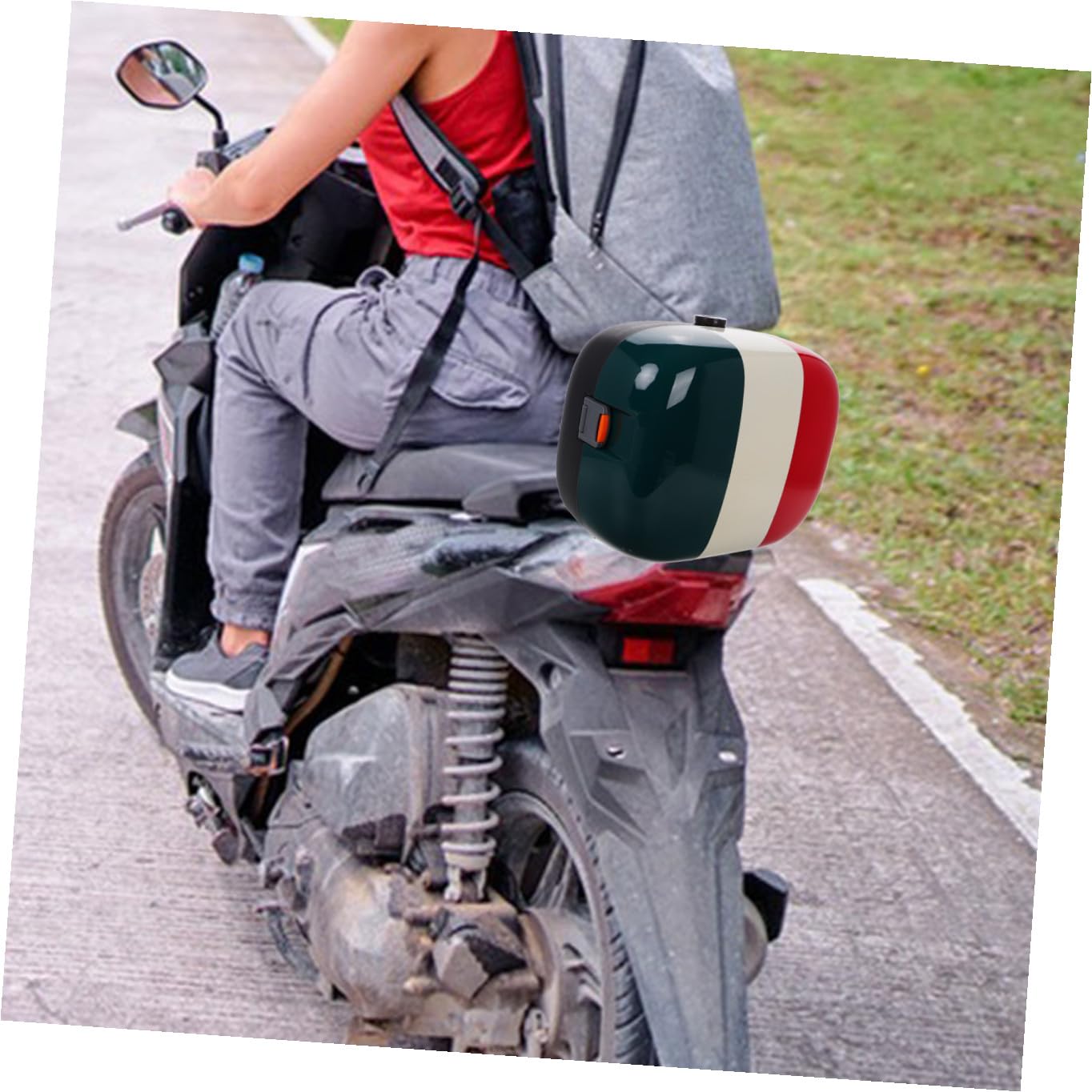 Tylny Kufer Do Motocykli z Mechanizmem Zabezpieczającym Uniwersalne Etui Rower Ochrona Antywłamaniowa Do Przechowywania Akcesoriów Motocyklowych