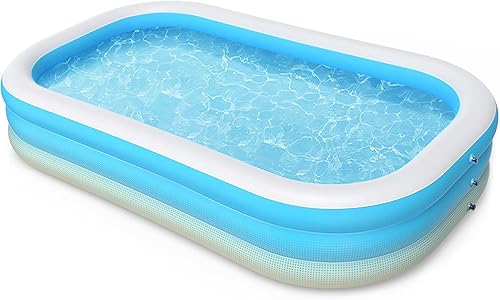 Miniatura 1 de Piscina inflable 118 x 72 x 20 pulgadas piscina Freetex para niños piscina sobre el suelo piscinas inflables gruesas de gran tamaño para adultos