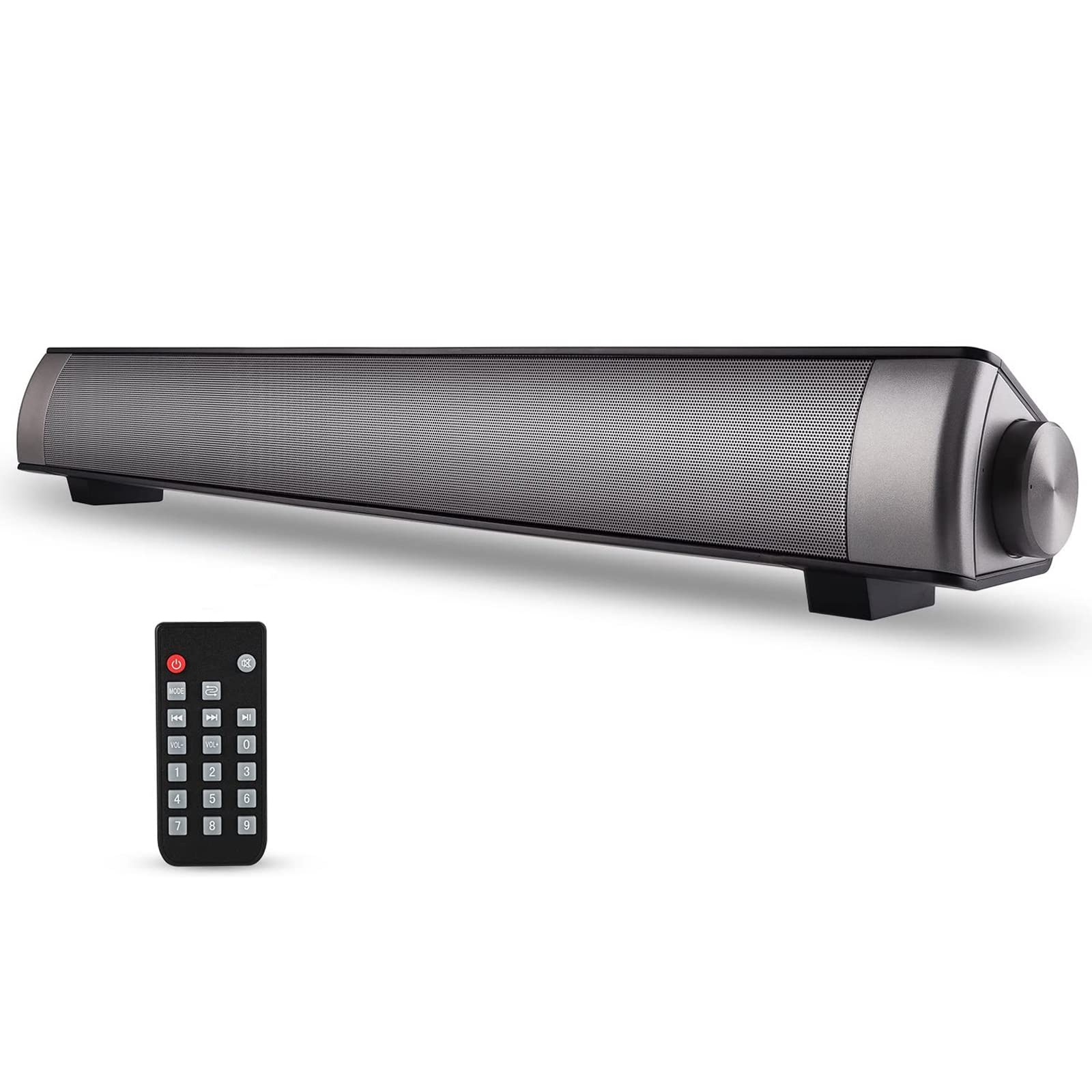 Womdee Bluetooth Sound Bar Speaker, Ultra Slim Wired and Wireless Home Theater Audio Speaker for Cell Phone/Tablet/Projector with Remote