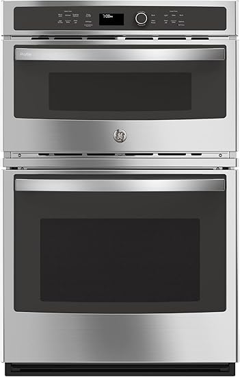 GE PK7800SKSS Electric Combination Wall Oven, Solid Black