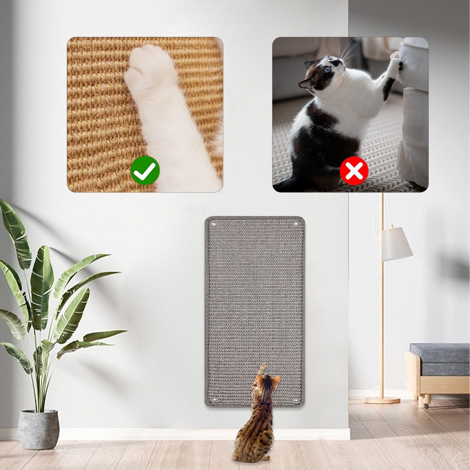 猫用の縦型爪とぎボード 爪研ぎマット 25×150cm カーキ Amazon | GLOLIT 猫用の縦型爪とぎボード 爪研ぎマット サイザル