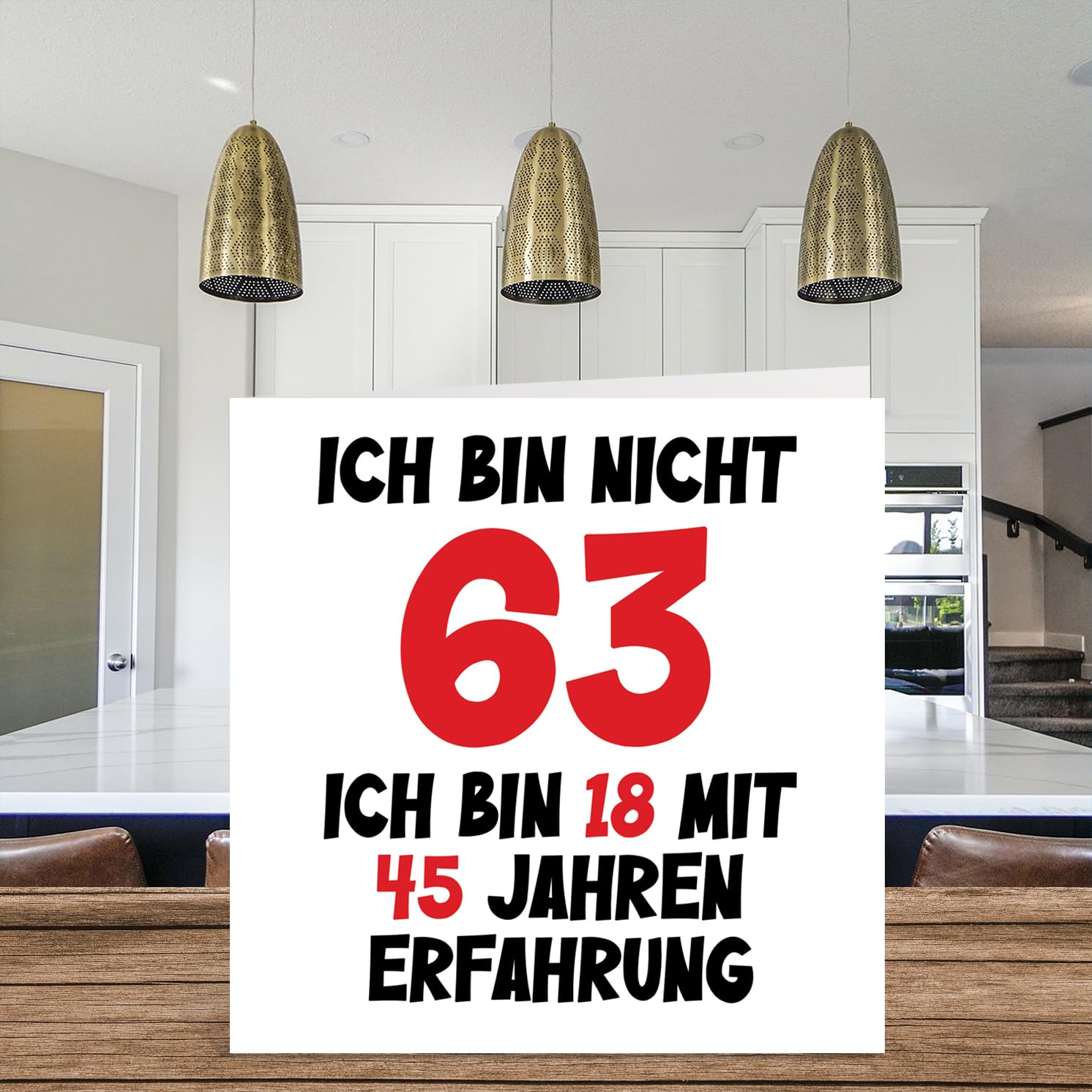 Carte D'anniversaire Humoristique Pour Garçon Fille Avec Inscription En Allemand Ich Bin 18 Et 45 Ans D'expérience – Drôle De Soixante-trois Et Soixante-trois « Alles Gute Zum Karte Geburtstag » 145