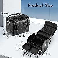 Valigetta Trucchi Professionale Grande - Borsa Cosmetici Portatile Con 4 Vassoi, Ideale Per Makeup Artist E Viaggi - Foto 13