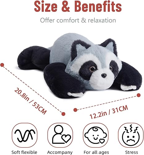 Miniatura 41 de Niuniu Daddy - Peluche con peso de perezoso para la ansiedad, almohada grande de 20 pulgadas para niños y adultos, juguete tierno como regalo