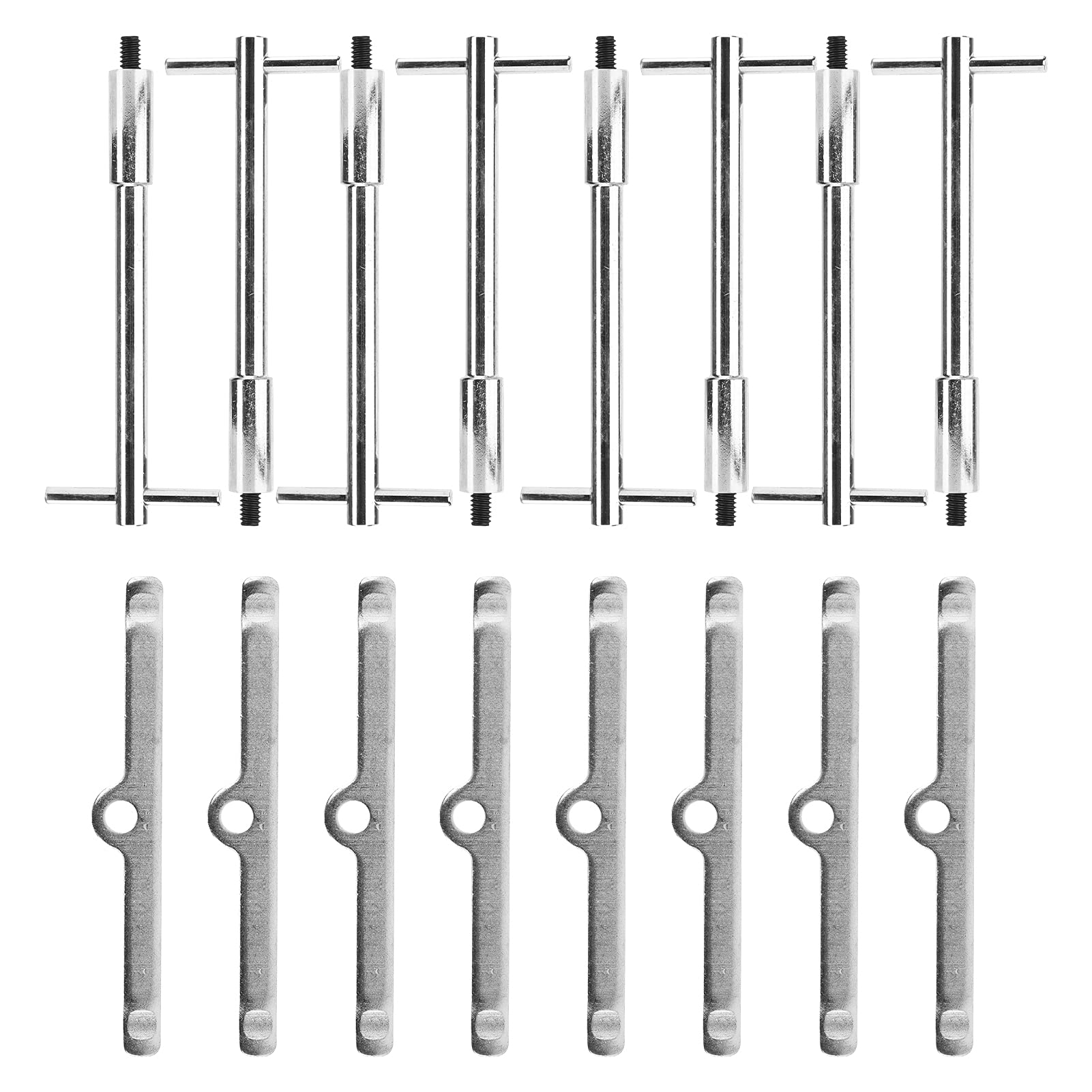Tbest Kit de Maintien du Couvercle de Soupape, Languettes de Boulon du Couvercle de Soupape, Barres D'écartement de Boulons, Barres en T du de, 16 Pièces, Filetage 1