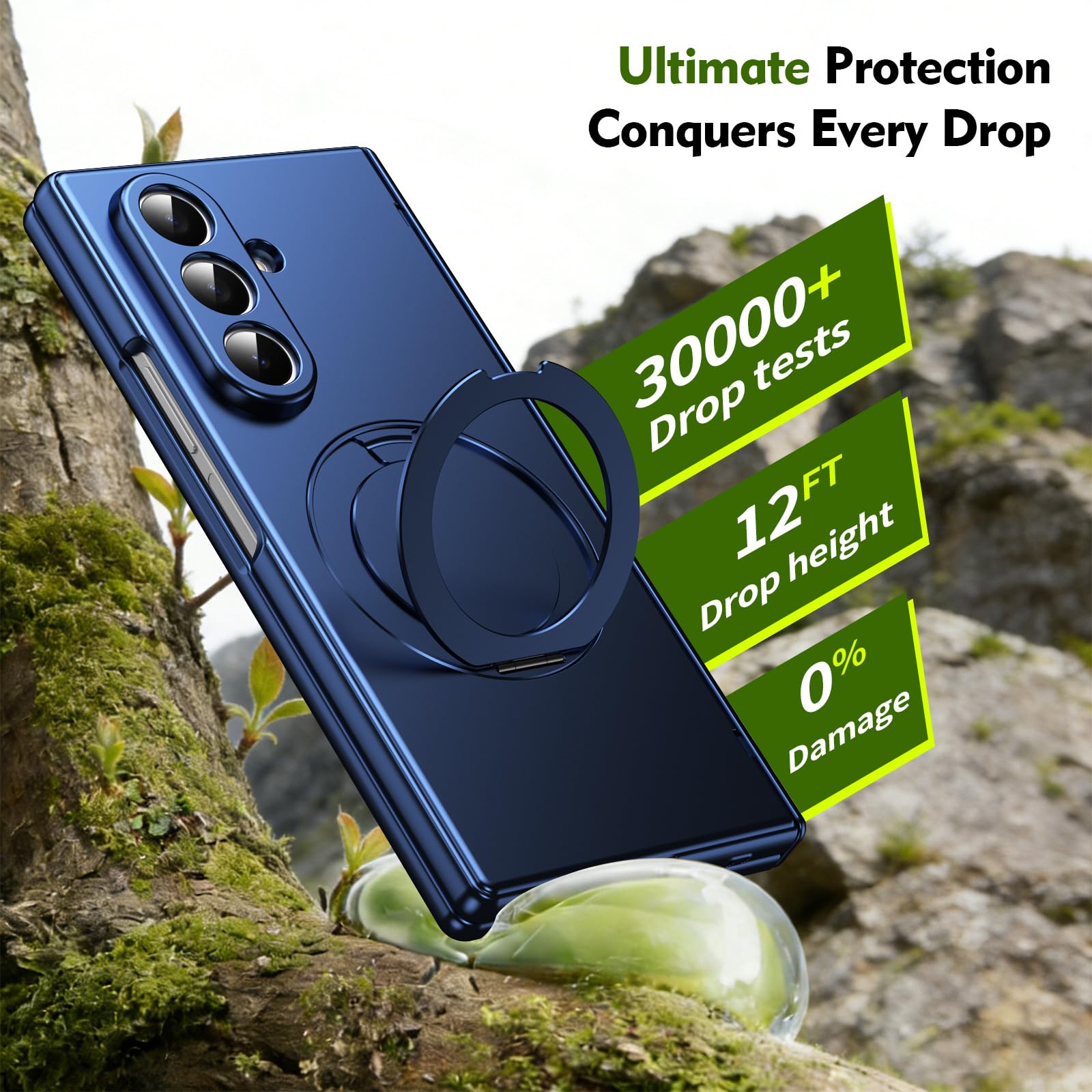 Magnetisch Hülle für Samsung Galaxy Z Fold 8 Ultra, Drehbar Ring Ständer