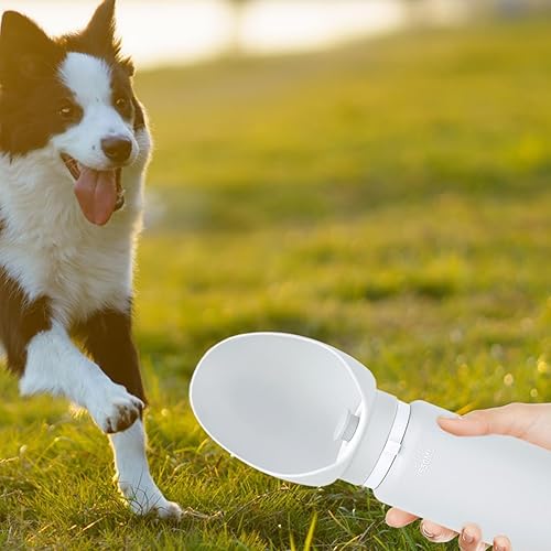 Miniatura 2 de Botella de agua para mascotas, contenedor plegable a prueba de fugas, cuenco de agua para viajes, para cachorros, para senderismo, caminar,