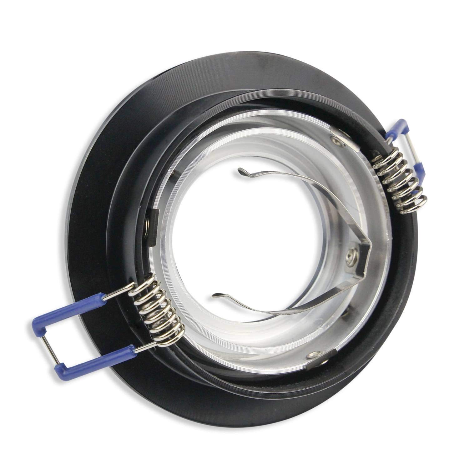 Light Design Dreesbach - Lote de 6 focos led empotrables (230 V, regulables y súper planos, orientables, agujero de 80 mm, aluminio)