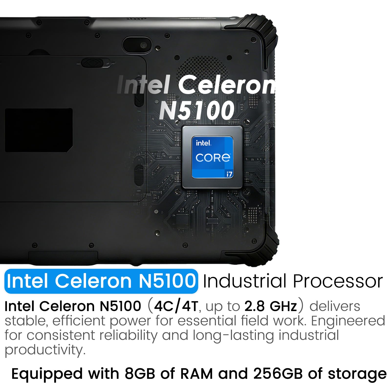 Kayoote ST13 Pro 13.3" Tablet Rugged Win 11 Pro, Intel Celeron N5100, 8GB RAM 256GB ROM, Impermeabile IP65, 1080P FHD, 4G, GPS, Fotocamera 13MP, 8000mAh, Lettore NFC, RS232