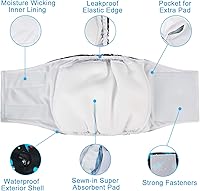 Vista 4 de CuteBone - Pañal para perro macho, talla mediana, DM11M