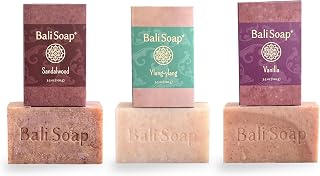 Bali Soap 3-Pack Handmade in Bali, Natural Cold Processed Bar Soap for Daily Use with Plant-Based Oils, Purifying & Refreshing, Vegan