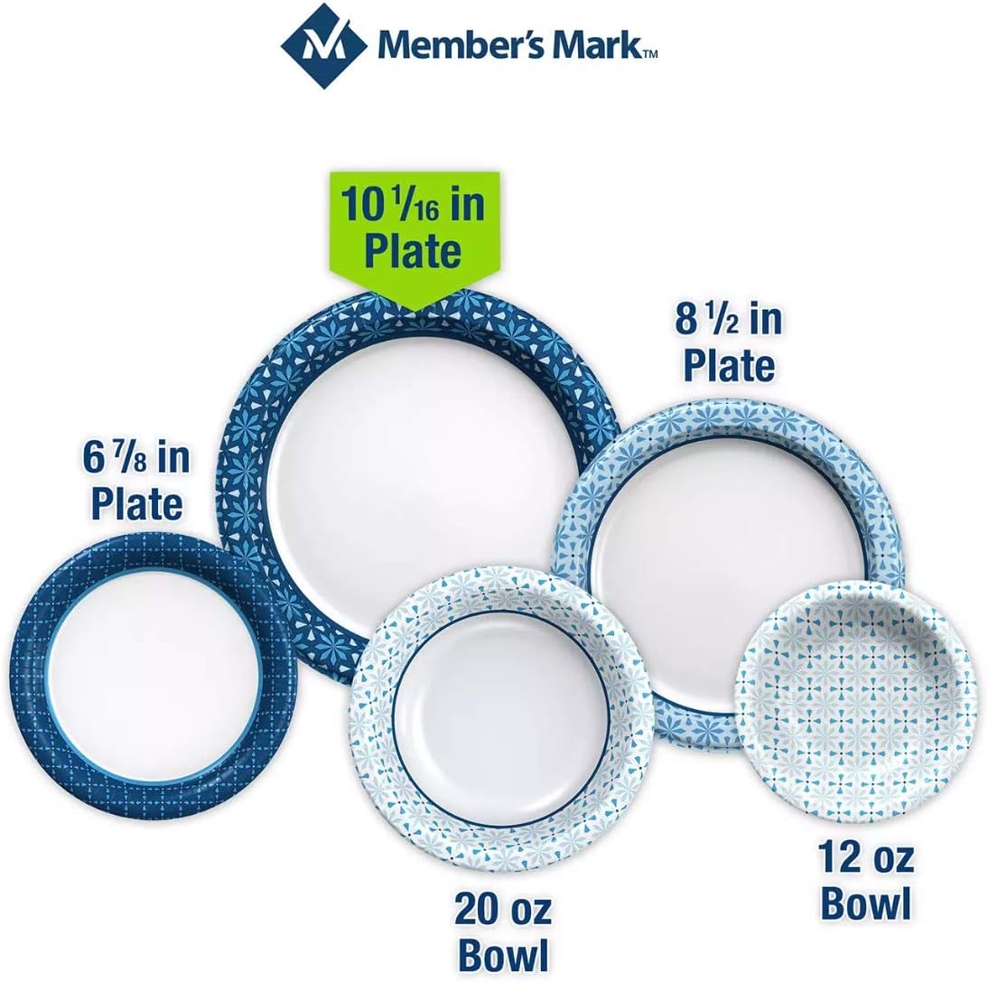 Member Mark Ultra Dinner Paper Plates (10", 204 ct.)