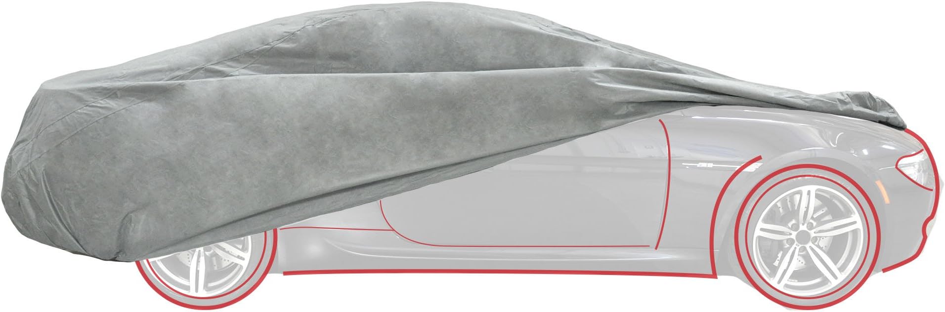Detailer's Preference Strong Shell Car Cover Indoor Outdoor Durable Protection - Size Extra Large