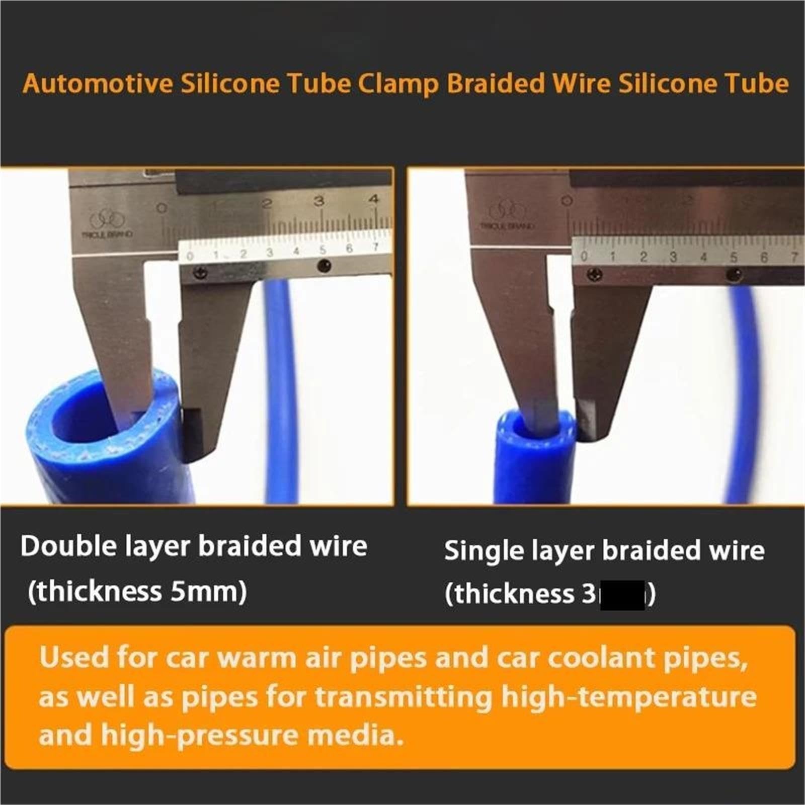 Tubo a Vapore Tubo in silicone flessibile ispessente da 1 m