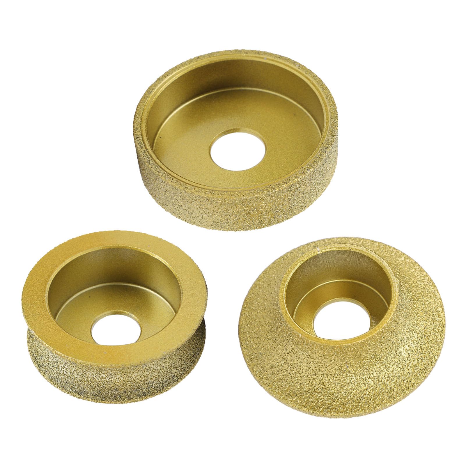 Smerigliatrice Angolare Manuale con Profilo, Mola Diamantata, Disco Lucidante Brasato, per Piastrelle in Marmo, 20 Mm, Aperto, 3 Pezzi