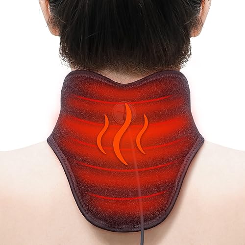 UTK Envoltura térmica para cuello, infrarrojo lejano, cuello con peso eléctrico, cuentas de turmalina, relleno de almohadilla de calentamiento disponible en Yaxa El Salvador
